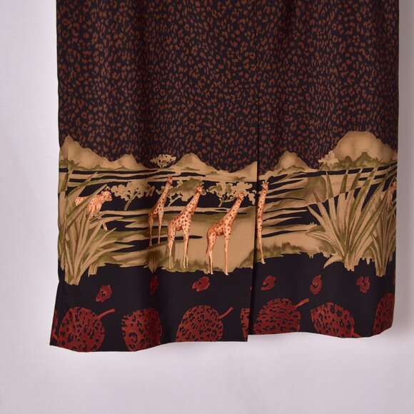 Rebecca Thomas Woman's Maxie Rayon Skirt Giraffe Print Safari Size 14 - Picture 4 of 7